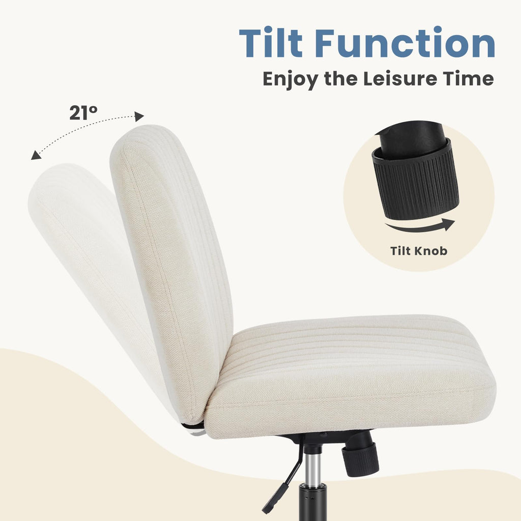 DUMOS Criss Cross Chair, Cross Legged Vanity Chair, Home Office