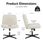 DUMOS Criss Cross Chair, Cross Legged Vanity Chair, Home Office