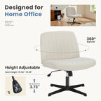DUMOS Criss Cross Chair, Cross Legged Vanity Chair, Home Office