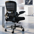TRALT Office Chair - Ergonomic Desk Chair with Adjustable Lumbar Support, Mesh Computer Chair, Executive Chairs for Home Office Comfortable Lumbar Support (Black)