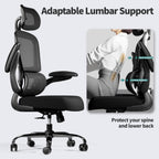 TRALT Office Chair Ergonomic Desk Chair with Lumbar Support Black, 1