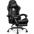 N-GEN GAMING Gaming Chair with Footrest, Lumbar, High-Back, All Black