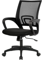 BestOffice Ergonomic Office Chair | Mid-Back Swivel Desk Chair | Dark Black
