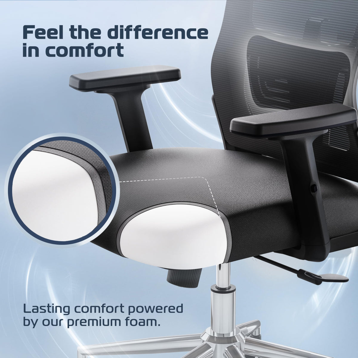 CLOUVOU Ergonomic Office Chair Comfy [#1 in Tests]