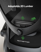 Marsail Ergonomic Office Chair: Office Desk Chair with High Back Mesh and Adjustable Lumbar Support Rolling Work Swivel Task Chairs with Wheel 3D Armrests and Headrest