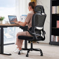 TRALT Office Chair Ergonomic Desk Chair with Lumbar Support Black, 1