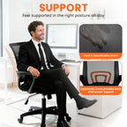 NEO CHAIR Office Computer Chair Ergonomic Mid-Back Mesh Desk Chair, Black