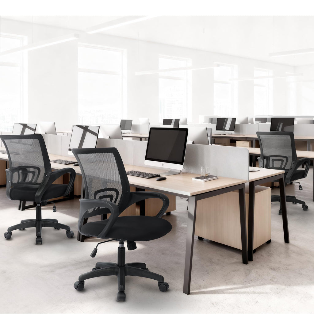 NEO CHAIR Office Computer Chair Ergonomic Mid-Back Mesh Desk Chair, Black