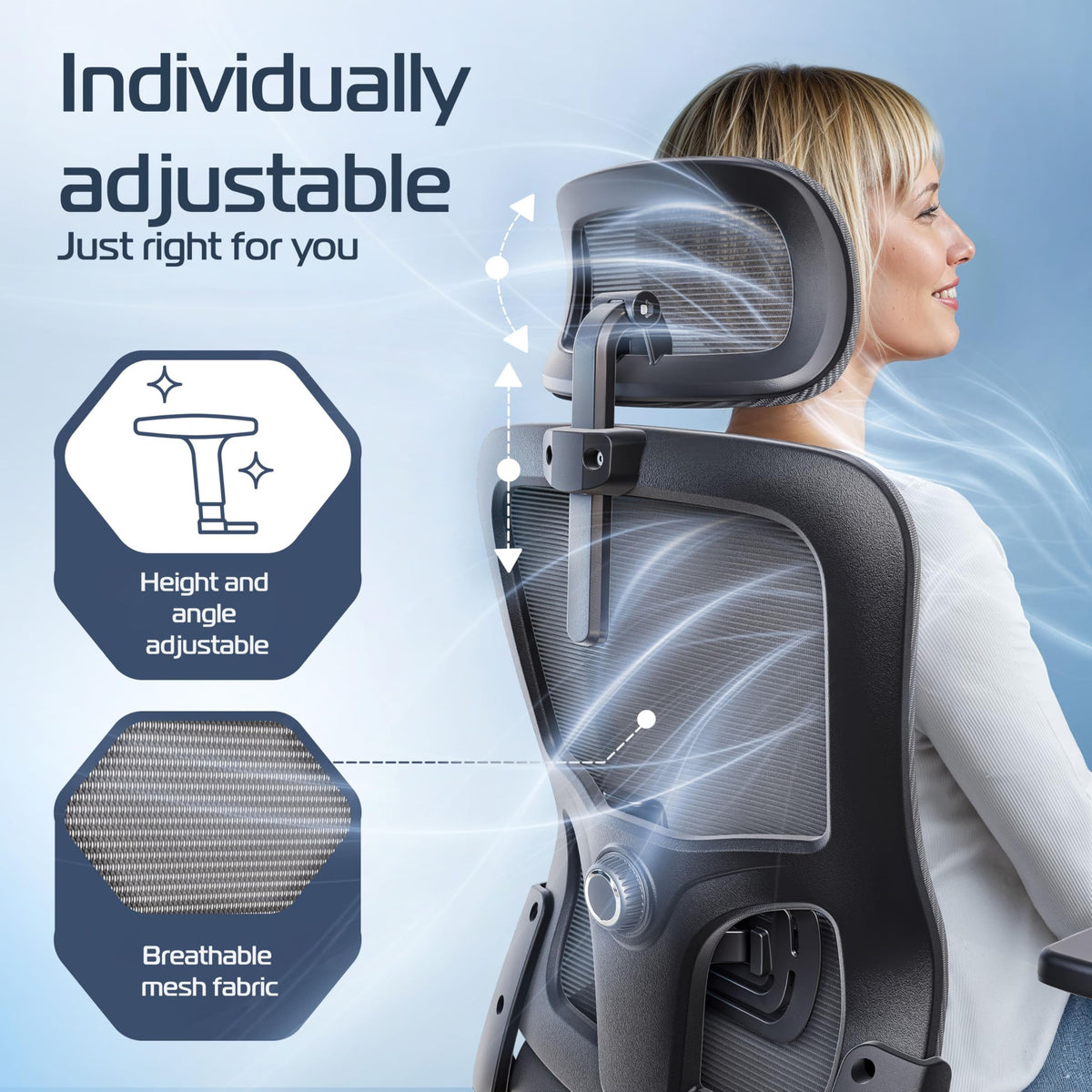 CLOUVOU Ergonomic Office Chair Comfy [#1 in Tests]
