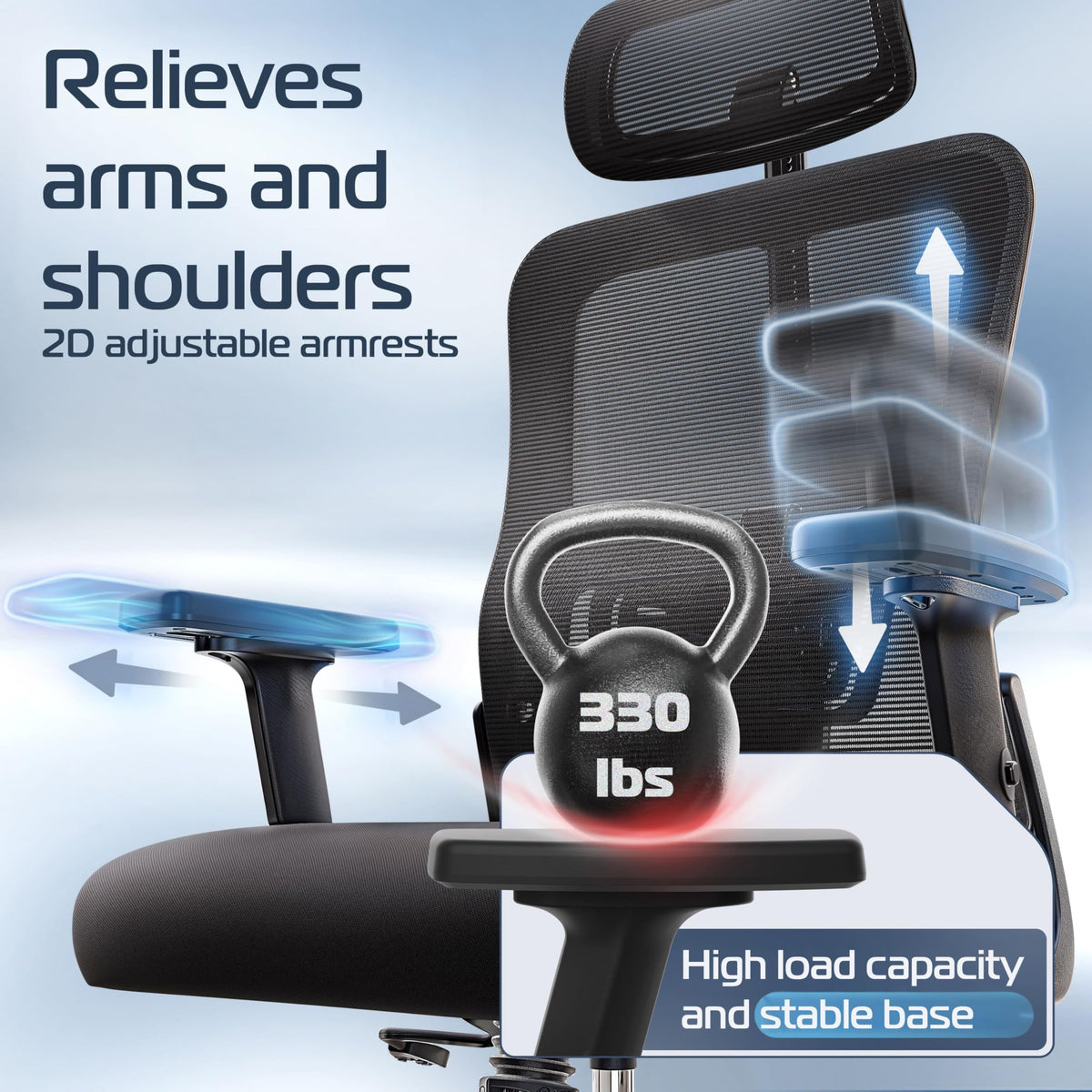 CLOUVOU Ergonomic Office Chair Comfy [#1 in Tests]